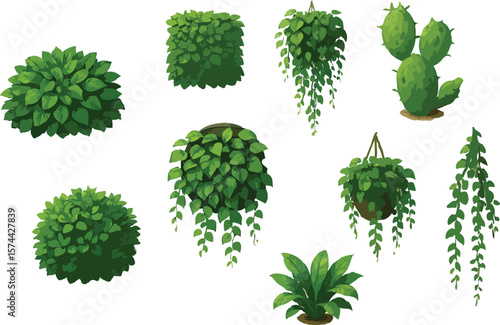 Botanical Silhouette Icon Set – Diverse Leaf & Plant Forms for Garden, Wellness & Eco Design Projects