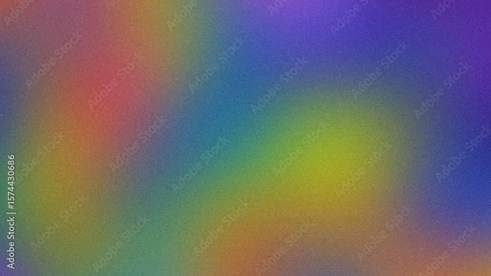Obraz premium Vibrant Rainbow Gradient Noise Texture Background with Soft Blurred Grainy Effect for Modern Abstract Design