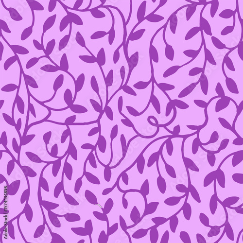 Seamless Leaf Pattern perfect for wallpapers, textiles, or background motifs