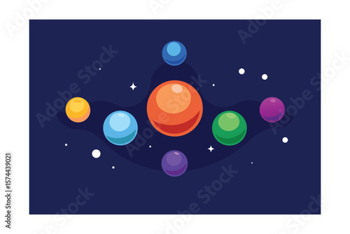 Floating Chakra Orbs in Zero Gravity Space