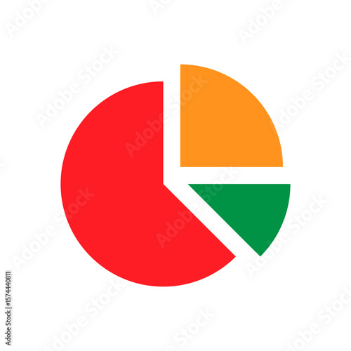 Vector illustration of a Pie Chart in flat style isolated in white background. Modern and minimalist chart illustration Free Download Vector illustration of a Pie Chart in flat style isolated in white background. Modern and minimalist chart illustration - GFXLoad