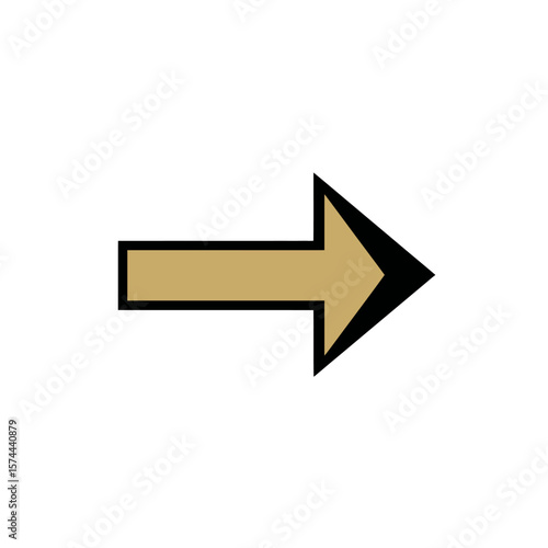Directional arrow points forward with clarity on white background Free Download Directional arrow points forward with clarity on white background - GFXLoad