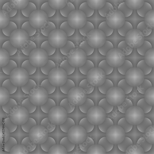 Seamless pattern of gray Circles Layered Vector illustration Texture design