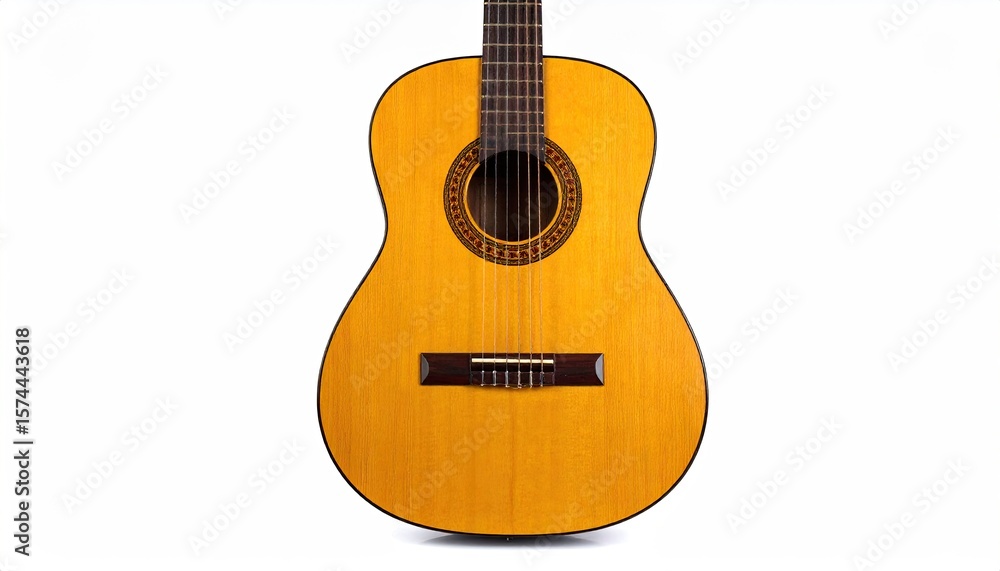 Obraz premium Acoustic guitar, front view