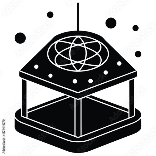 Psychologist element isolated particle detector on white background