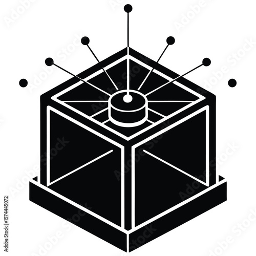 Psychologist element isolated particle detector on white background