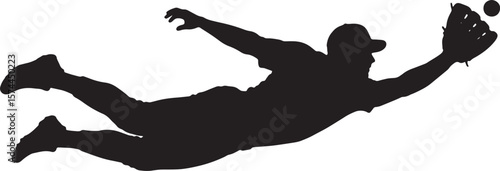 Baseball silhouette