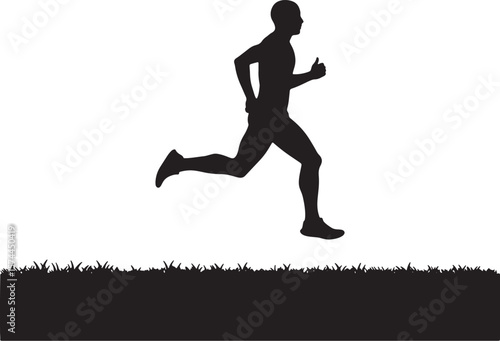 Running Silhouette Vector