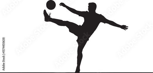  Soccer Game Silhouette