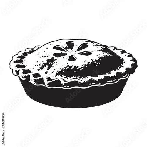 The flavor of home – Apple pie silhouette captured in soft Apple pie vector – Apple pie illustration

