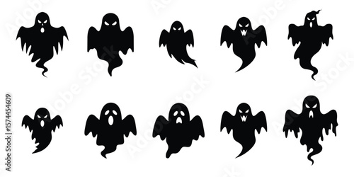 vector silhouettes of gost