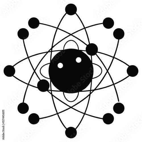 Psychologist element isolated tachyon particle model on white backgroun
