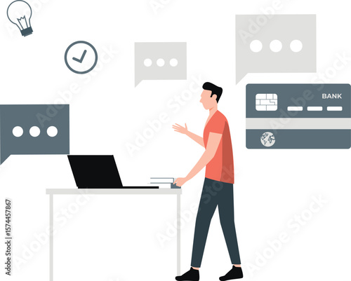 The boy receiving different business ideas