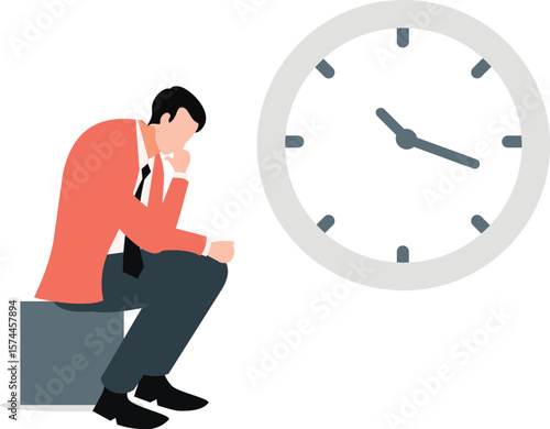 The boy is worried about the passage of time.