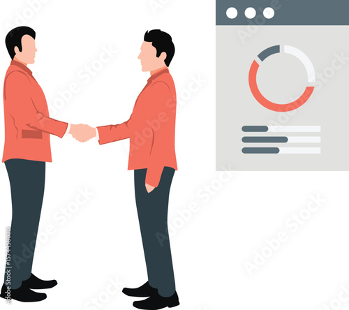 The business investors shaking hands
