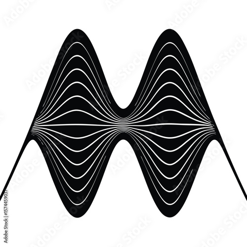 Psychologist element isolated wave function on white background