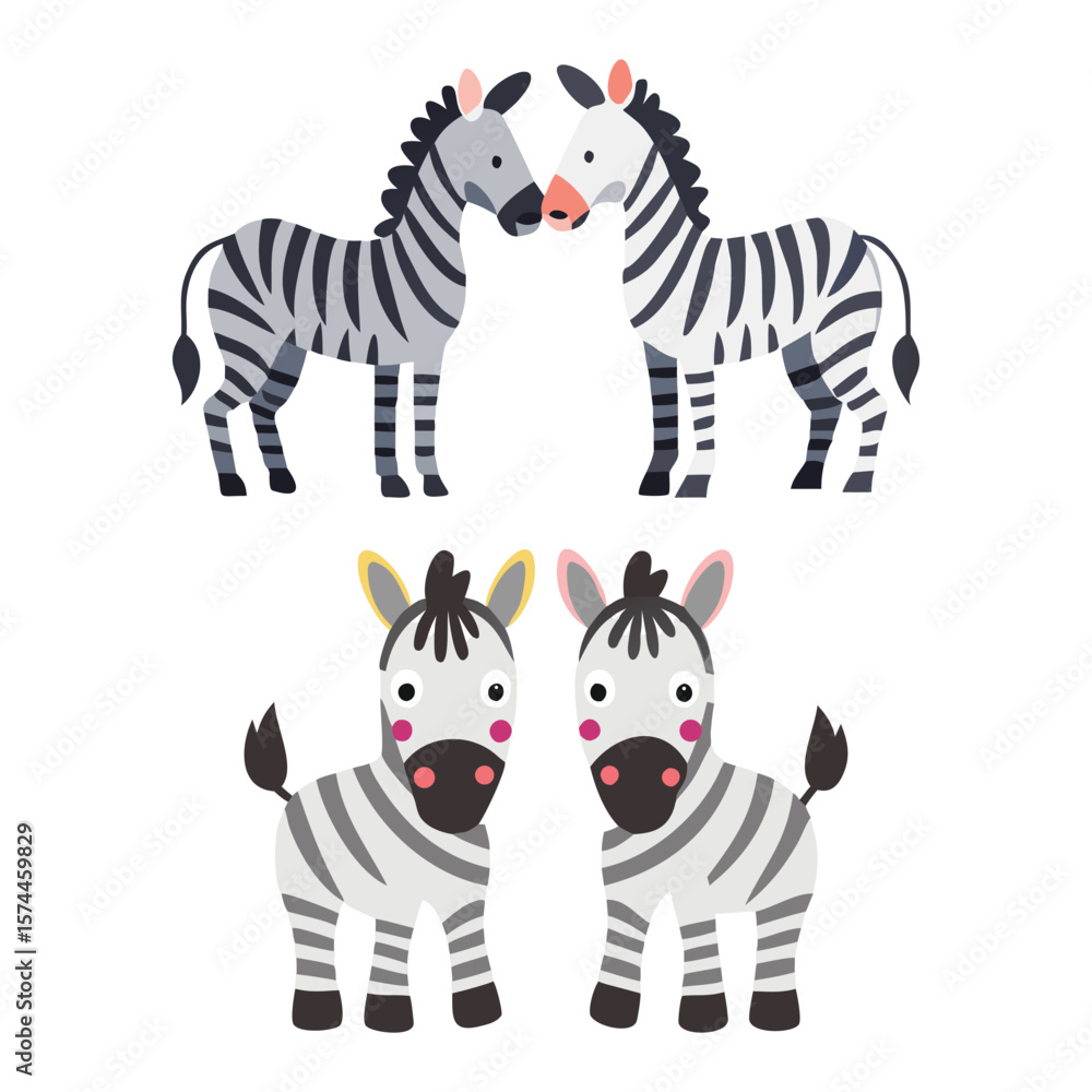 Obraz premium Baby zebra cartoon