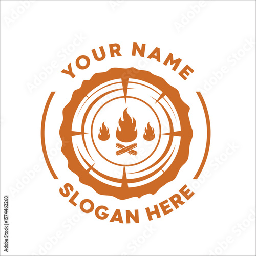wood logo, tree felling, tree icon, tree trunk icon, tree felling, vector wood icon, vector illustration