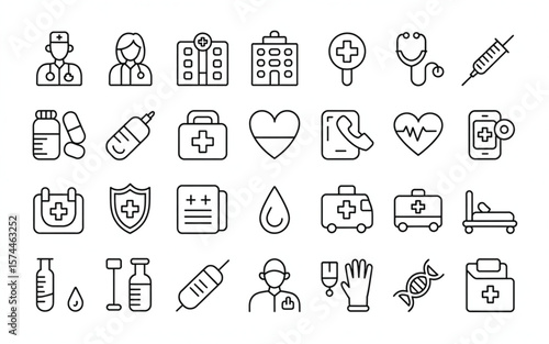 set of medical icons