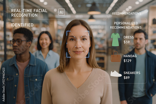 AI Retail Shopping Face Scan with Real-Time Recognition and Personalized Recommendations