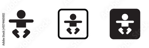 baby changing symbol icon set , vector illustration . 