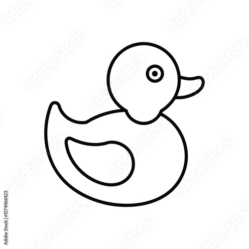 ducky bath toy line art
