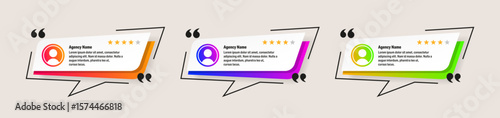 Colorful user reviews with stars and speech bubbles—perfect for showcasing testimonials, feedback, or online reputation themes.