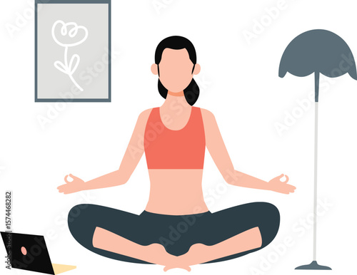 The women inhaling breathe while working