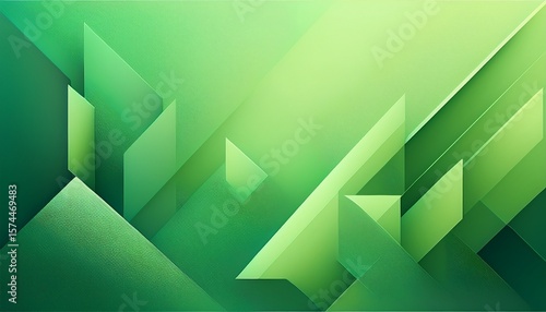abstract soft green gradient background with geometric shapes