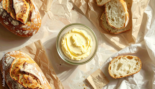 cultured butter in a small glass dish