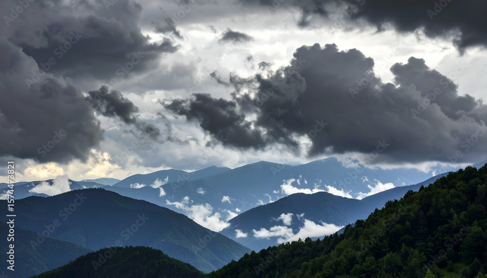 Obraz premium Dramatic Mountain Cloudscape.