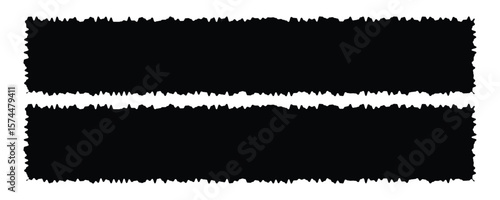 Black textured horizontal bands on white background vector