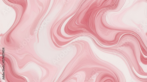 Abstract swirling pink and white marble background for creative design projects