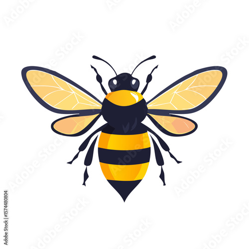  Bee Isolated on a Transparent Background