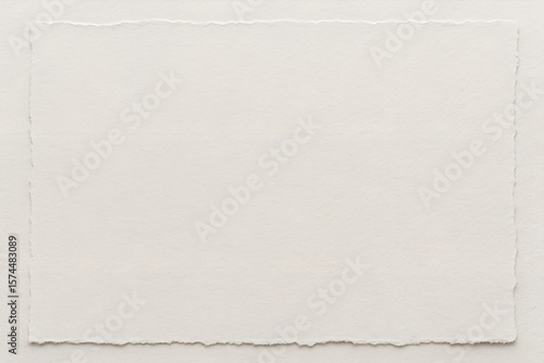Handcrafted Textured Paper Background Off-White, Deckle Edge