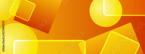 Overlapping yellow and orange shapes create an abstract design. Ideal for backgrounds, branding, prints, web graphics, and artistic projects.