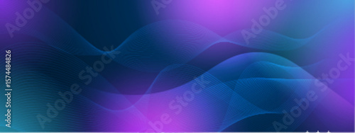 Abstract blue purple wavy lines, suitable for backgrounds, graphic design projects, motion graphics, technology concepts, and futuristic themes.
