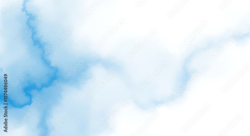 Fototapeta premium Abstract design with light blue flowing shapes.