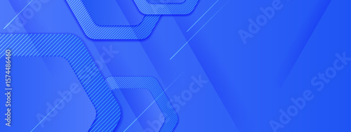 Abstract blue geometric design with shapes and lines. Perfect for backgrounds, digital art, or modern graphic designs needing a unique touch.