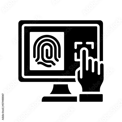Biometric Identification glyph icon