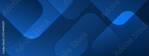 Overlapping blue shapes create abstract design, ideal for backgrounds, posters, and digital art projects requiring modern and artistic visuals.