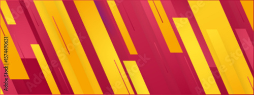 Diagonal yellow and pink stripes abstract design. Suitable for backgrounds, banners, and packaging designs requiring a bright and modern look.