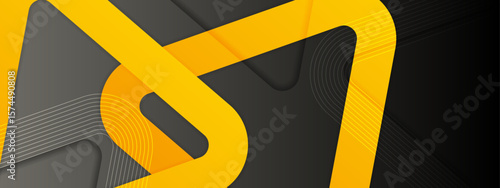 Abstract yellow and black shapes suitable for graphic design projects, backgrounds, posters, and digital art creations. Versatile and modern design elements.