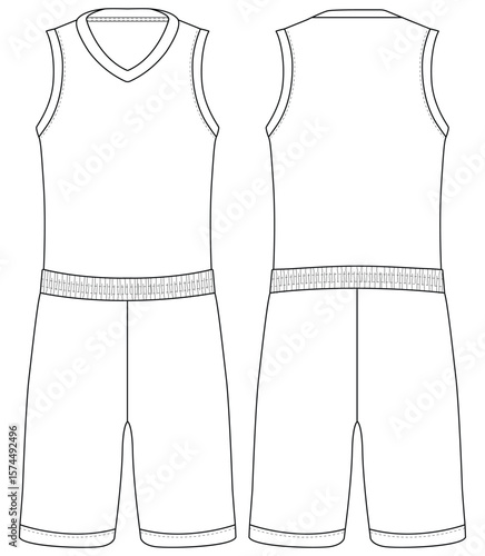 basketball jersey mockup design on font and back. jersey basket	