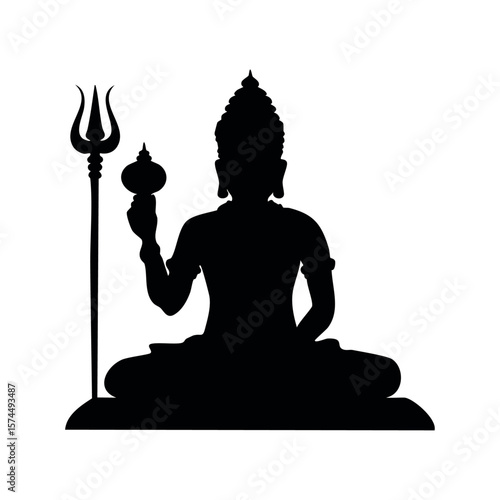 buddha statue silhouette
