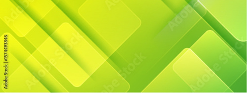 Overlapping green and yellow rectangles useful for backgrounds, web design, banners, patterns, and abstract geometric concepts in graphic design.