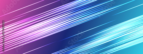 Diagonal glowing lines make up a vibrant abstract design suitable for backgrounds, banners, and digital art projects.