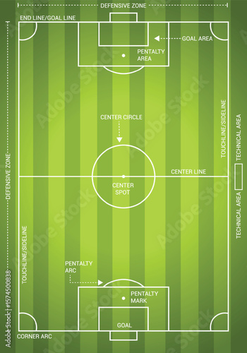 soccer field vector illustration