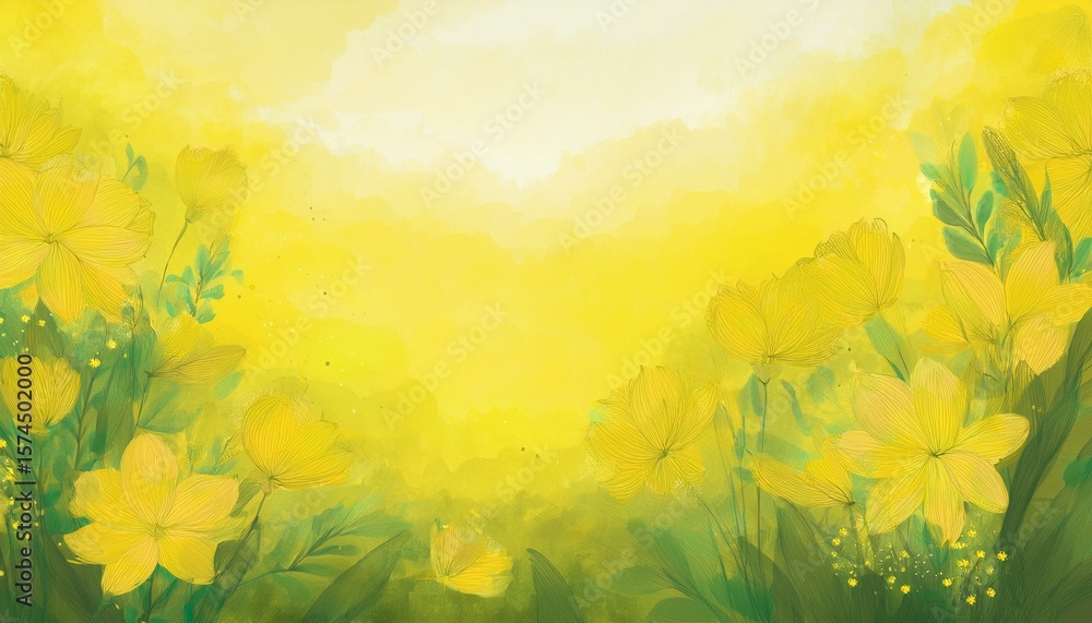 Obraz premium yellow spring background