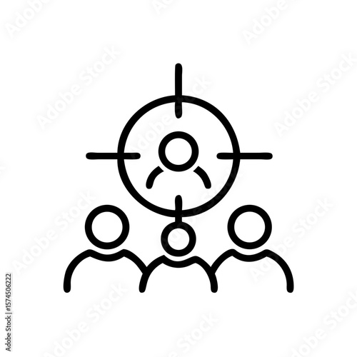 Target Audience Selection Line Icon